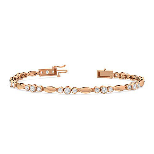 tri-brilliant-bezel-diamond-bracelet-in-rose-gold