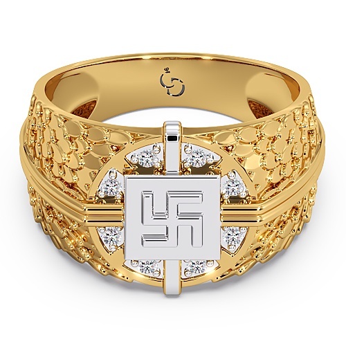 1 Gram Gold Forming Swastik Lovely Design High-quality Ring For Men - Style  B018, सोने की अंगूठी - Soni Fashion, Rajkot | ID: 2849089514097