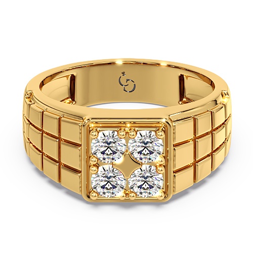 exquisite-14k-gold-diamond-ring-for-men-4-round-brilliant-diamonds