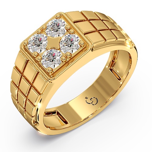 exquisite-14k-gold-diamond-ring-for-men-4-round-brilliant-diamonds