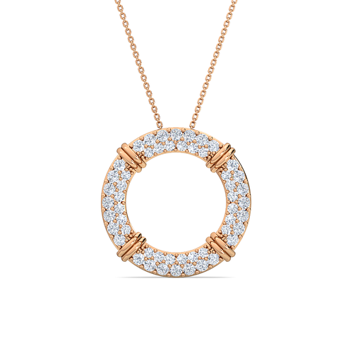 elegant-circular-diamond-necklace-in-rose-gold