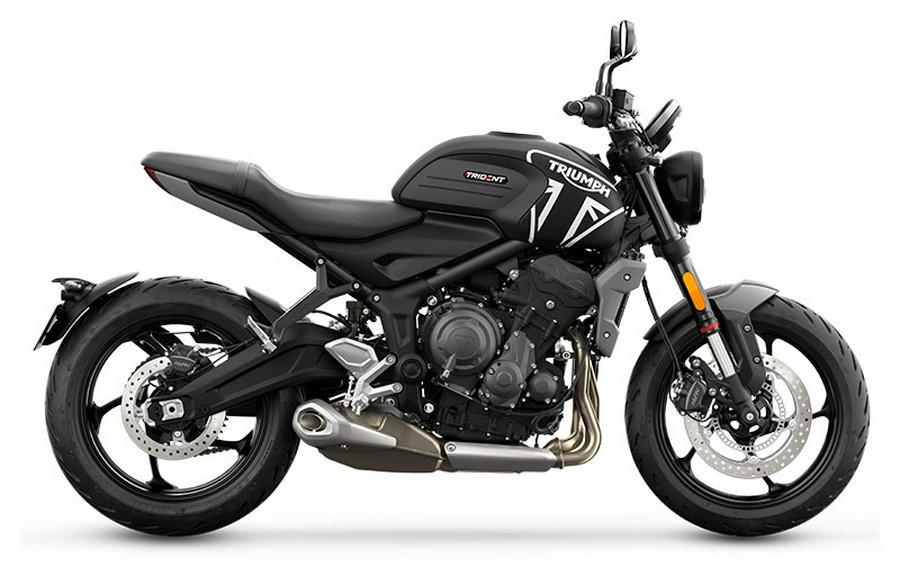 2023 Triumph Trident 660 Matte Jet Black / Matte Silver Ice