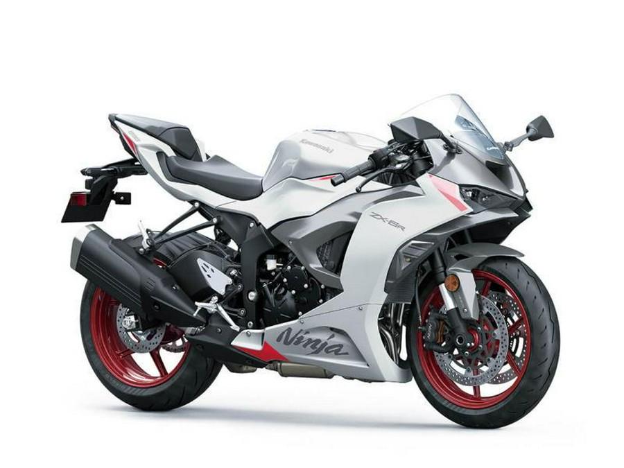 2024 Kawasaki Ninja® ZX™-6R ABS Pearl Robotic White/Metallic Graphite Gray