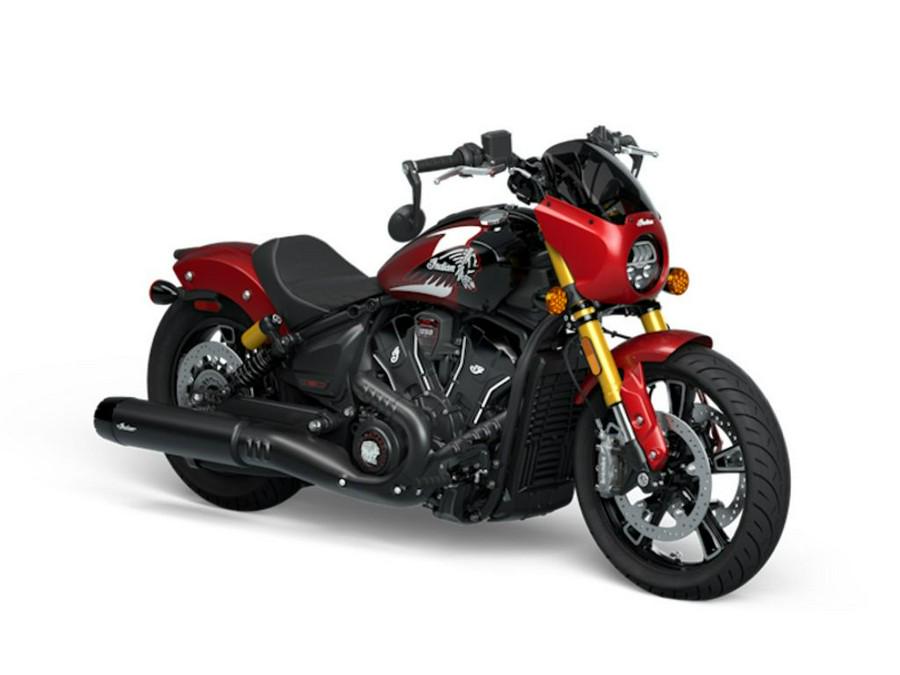 2025 Indian Motorcycle® 101 Scout® Sunset Red Metallic with Graphics