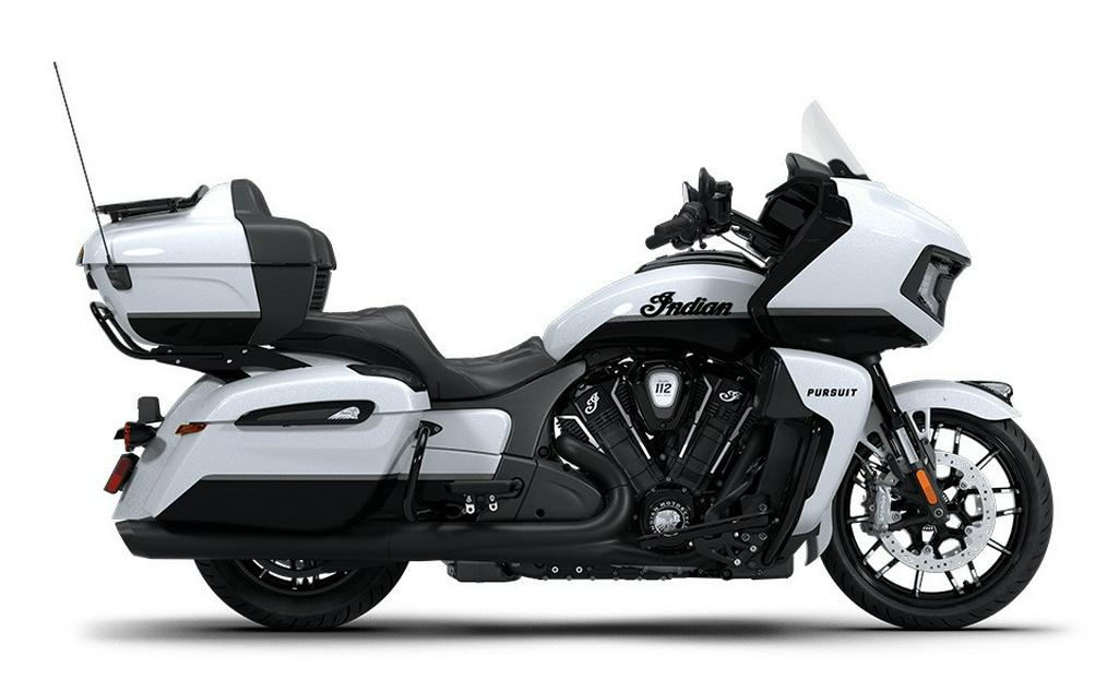 2026 Indian Motorcycle PURSUIT DH 112, GHOST WHT/BLK MTLLC, 49ST Dark Horse® with PowerBand Audio Package