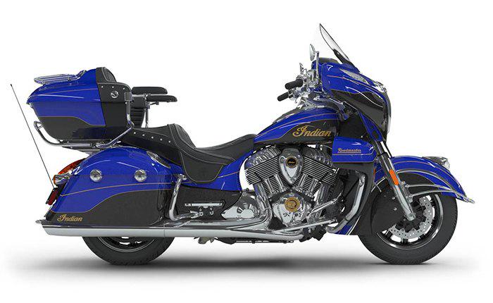 2018 Indian Motorcycle® Roadmaster® Elite ABS Cobalt Candy / Black Crystal w/ 23K Gold Trim