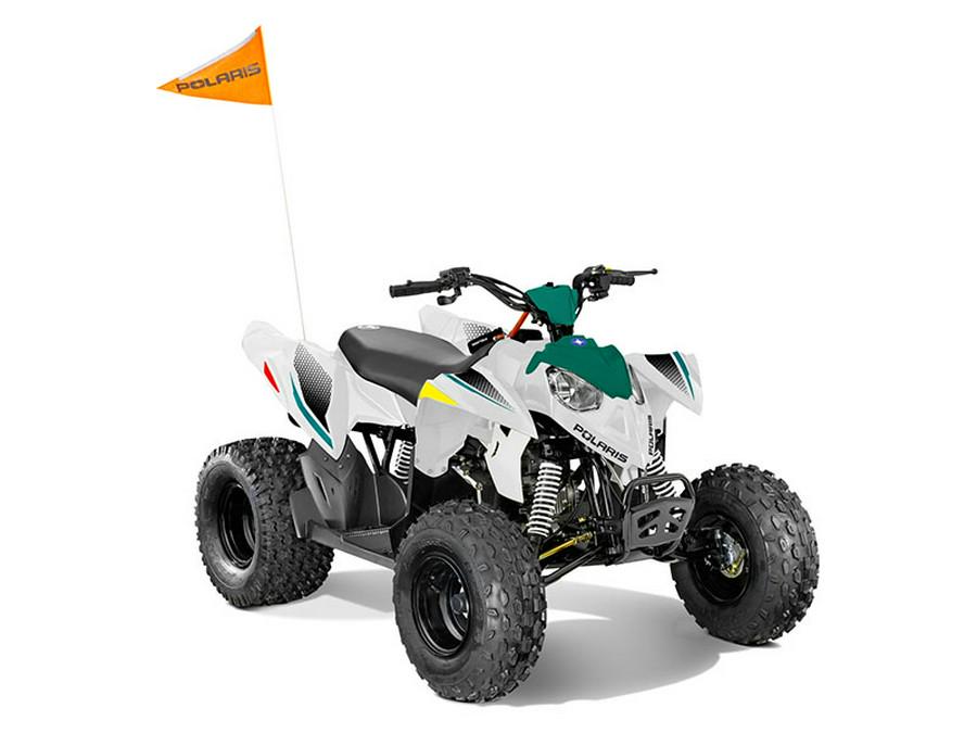 2025 OUTLAW 110 EFI - BRIGHT WHITE / RAD GREEN - Polaris Industries