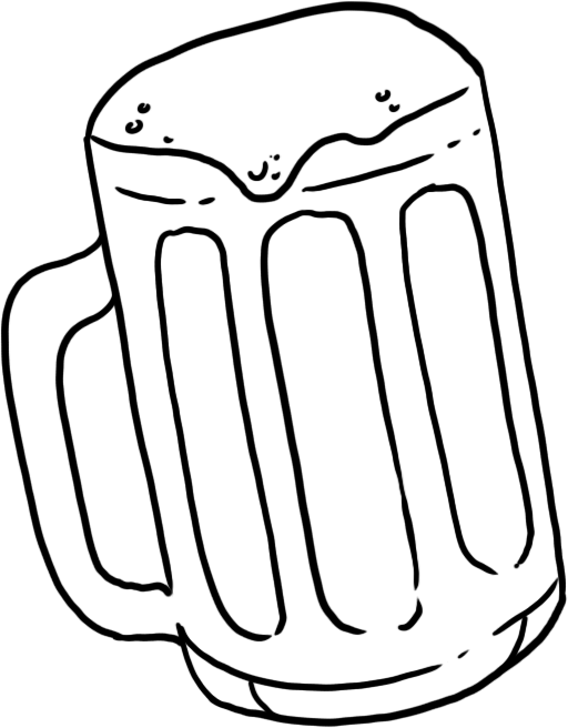 drawn beer glass