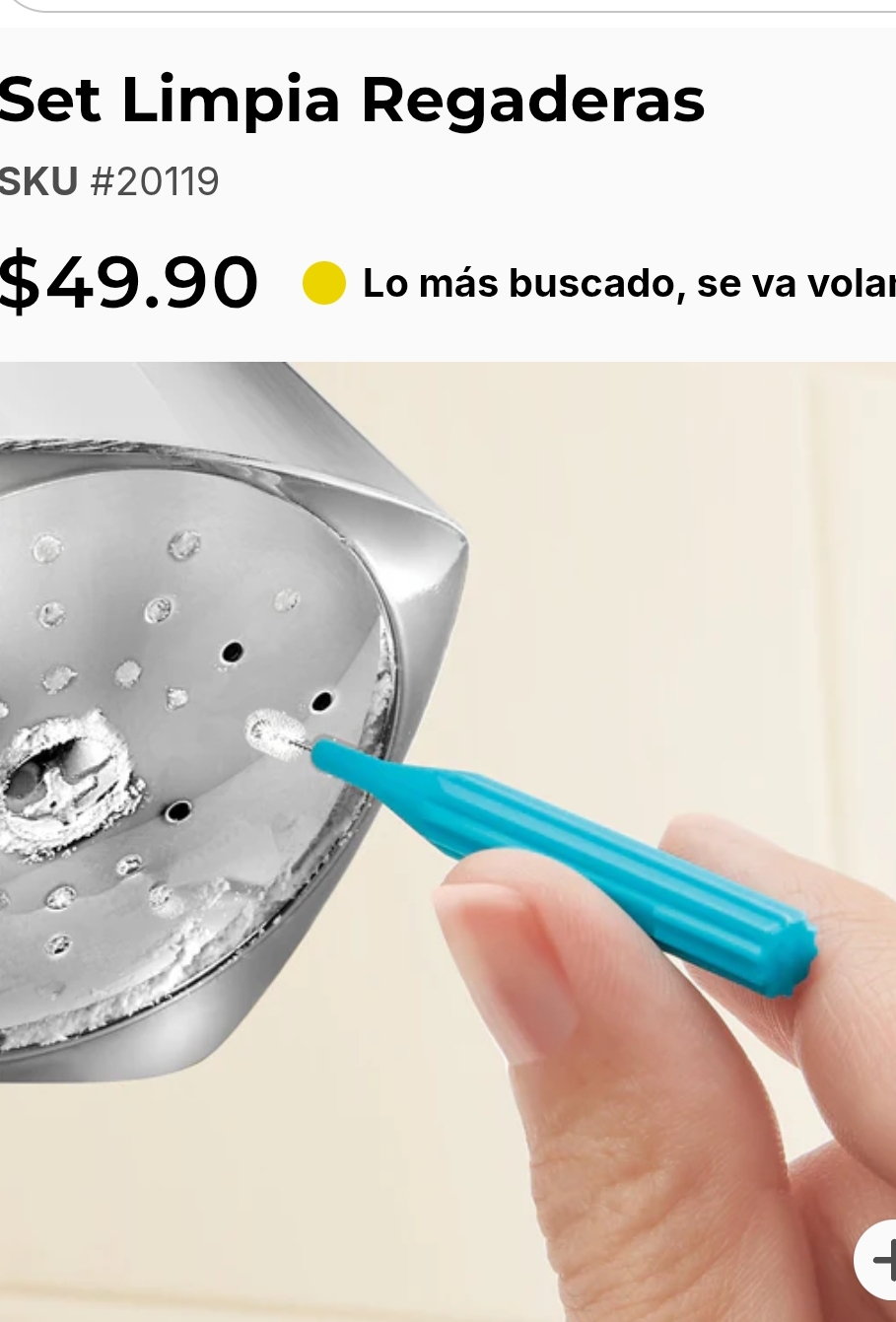 Limpiador de regaderas