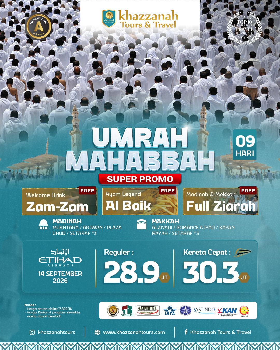 UMRAH MAHABBAH SUPER PROMO 09 HARI BY EY