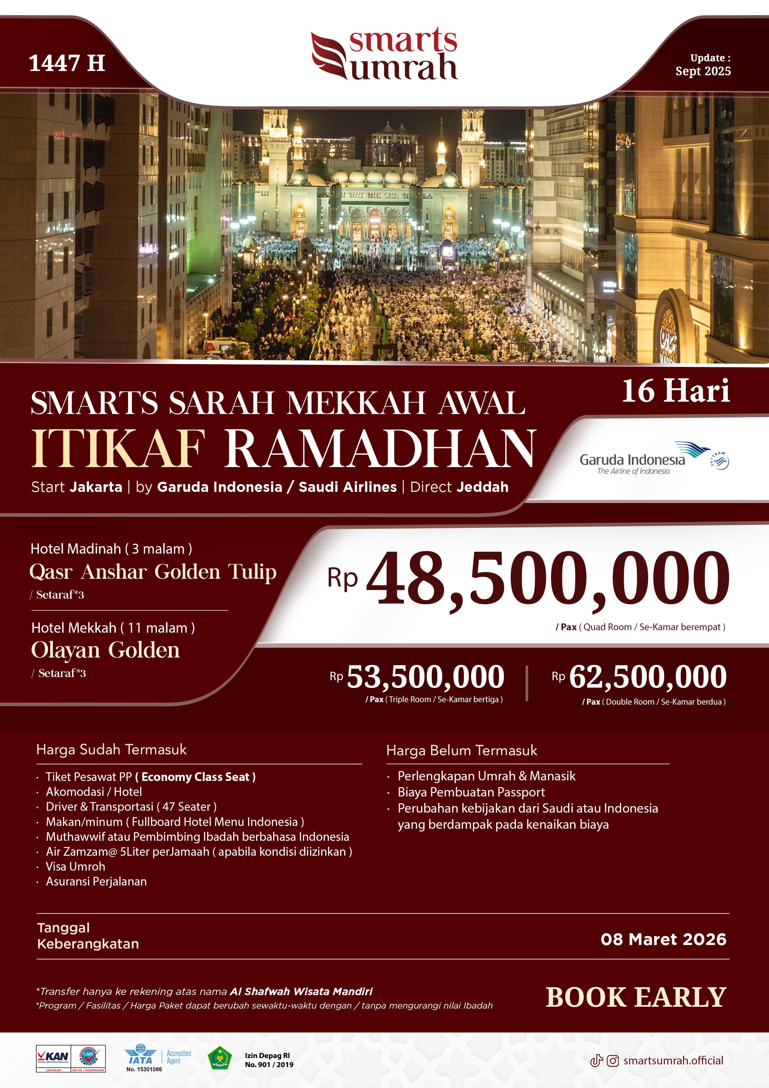 UMROH AWAL ITIKAF RAMADHAN 16 DAY