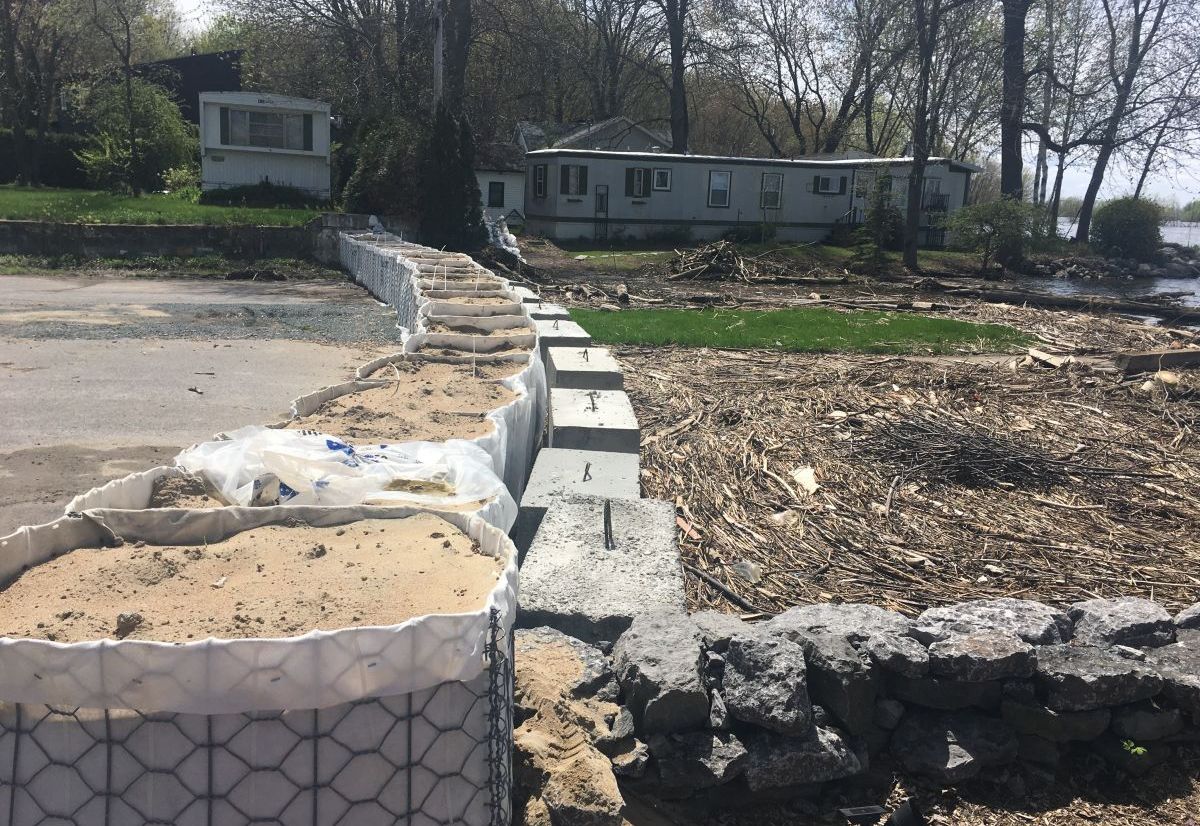 Debris deposit after the flood