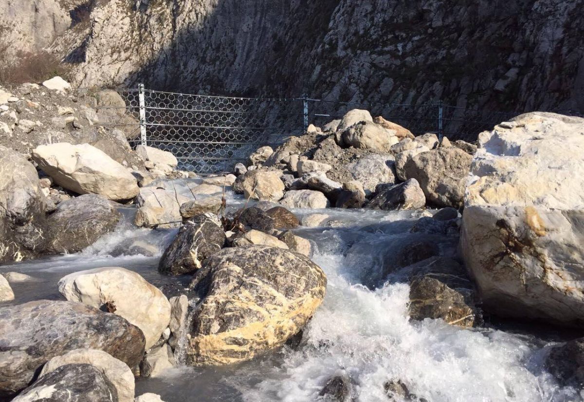 Debris Flow Barrier 200 KJ after installation