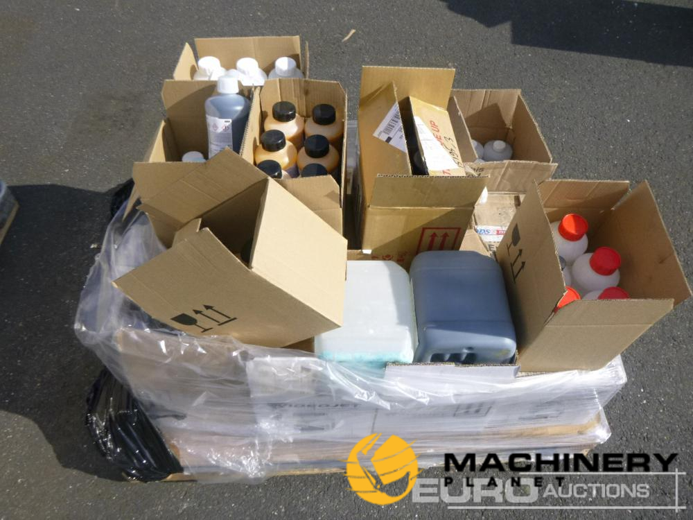 Pallet of Assorted Industrial Production INK to Hitachi Line Printer, LineJet Cleaner, MakeUp175Q  Miscellaneous  200202823 image