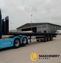 Montracon 45' Tri Axle Flat Trailer, Goal Post Sockets, Chains, BPW axles  Flat Trailers  100284229