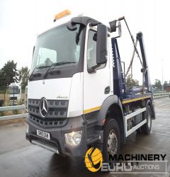 2015 Mercedes Arocs 4x2 Skip Loader Lorry, Extendable Arms, Easy Sheet, Reverse Camera, A/C, Manual Gear Box  Skip Loader Trucks 2015 140308756