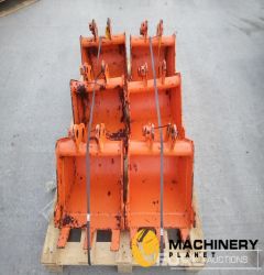 14", 14", 14", 14", 14", 14" Ditching Bucket 35mm Pin to suit Mini Excavator  Second Hand Buckets  140316251