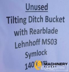 Unused 48" Hydraulic Tilt Ditching Bucket with Rear Blade to suit MS03 Symlock  New Buckets  200202482