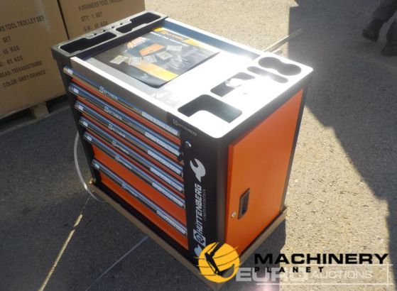 Unused Huttenberg Tools Troller 220Pieces, Complete with Tools, 6 Drawers /  Carro Porta Herramientas Completo, 6 Cajones Garage Equipment Day 1 Ring 1  240047028 for Sale and Rent Online