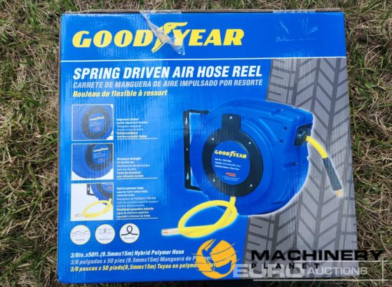 Goodyear 3/8 x 50' Air Hose Reel Enclosed Garage Equipment Day 3