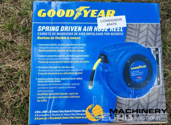 Goodyear 3/8 x 50' Air Hose Reel Enclosed Garage Equipment Day 3 Ring 2  600045667 for Sale and Rent Online