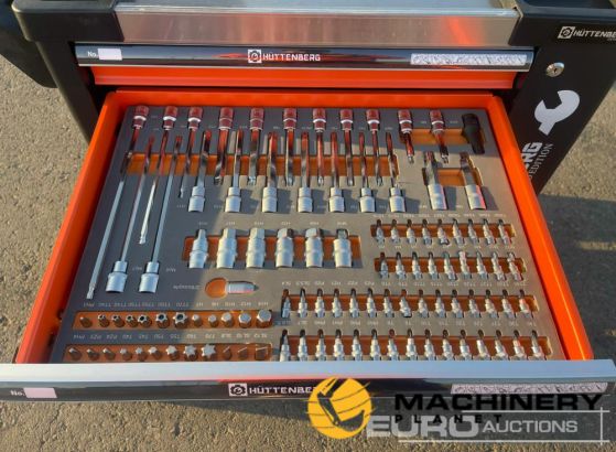 Unused Huttenberg Tools Troller 220Pieces, Complete with Tools, 6 Drawers /  Carro Porta Herramientas Completo, 6 Cajones Garage Equipment Day 1 Ring 1  240047029 for Sale and Rent Online