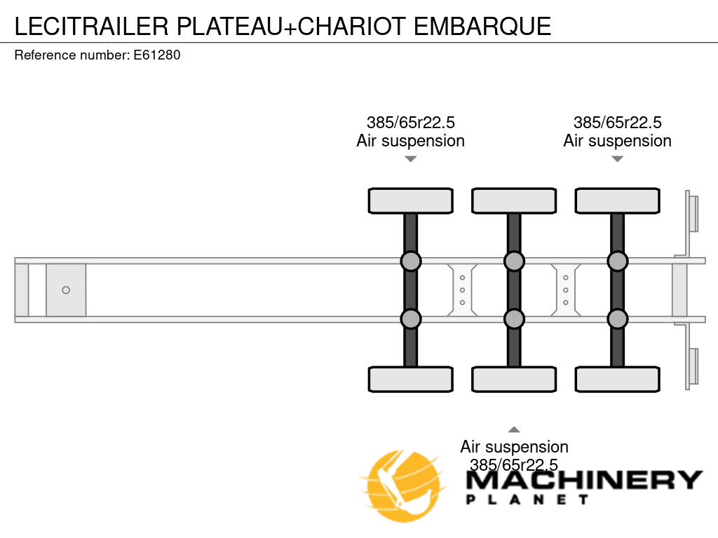 Lecitrailer PLATEAU+CHARIOT EMBARQUE 2009 E61280 image