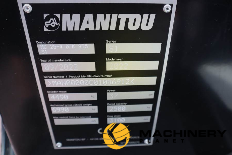 Manitou MC25-4 Valid Inspection, *Guarantee, Diesel, 4x4 D 2022 MANITOU - MC25-4 - 61570 image