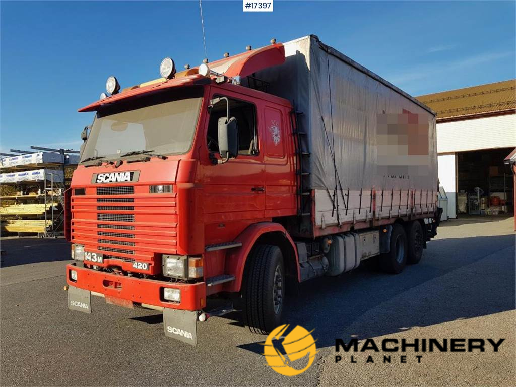 Scania 143M w/ rear mounted Hiab 105-3 crane from 1996 1995 17397 image