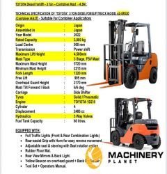 2022  TOYOTA Forklift 62-8FD30