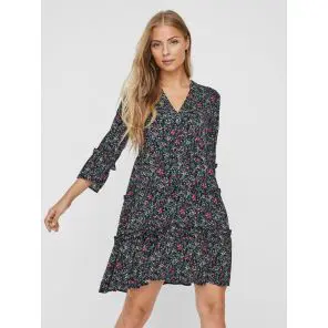VMSIMPLY EASY 3/4 SHORT DRESS WVN GA