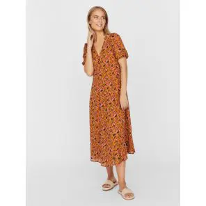 VMVILDE S/S CALF DRESS WVN