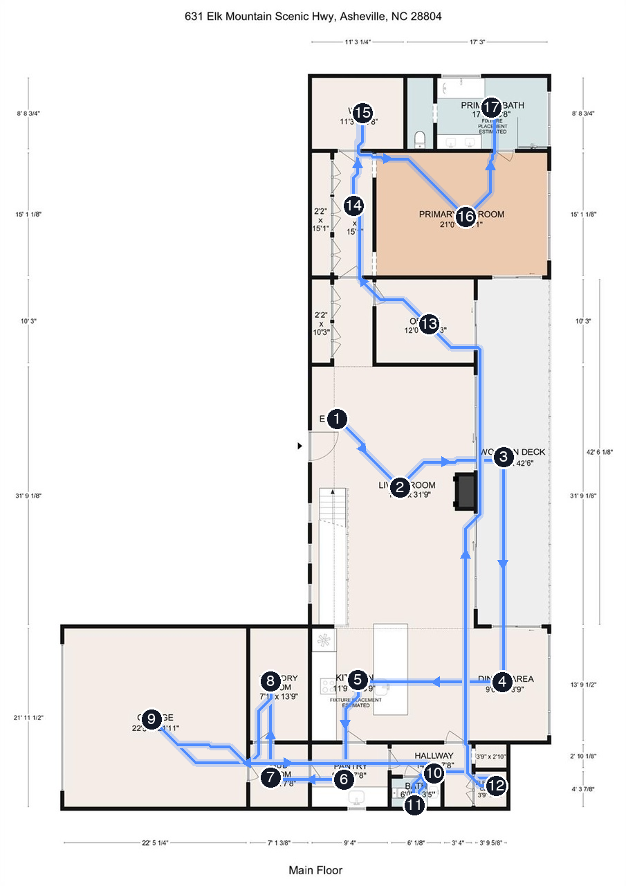 realtor walk routed through doorways on the floor plan (v2)
