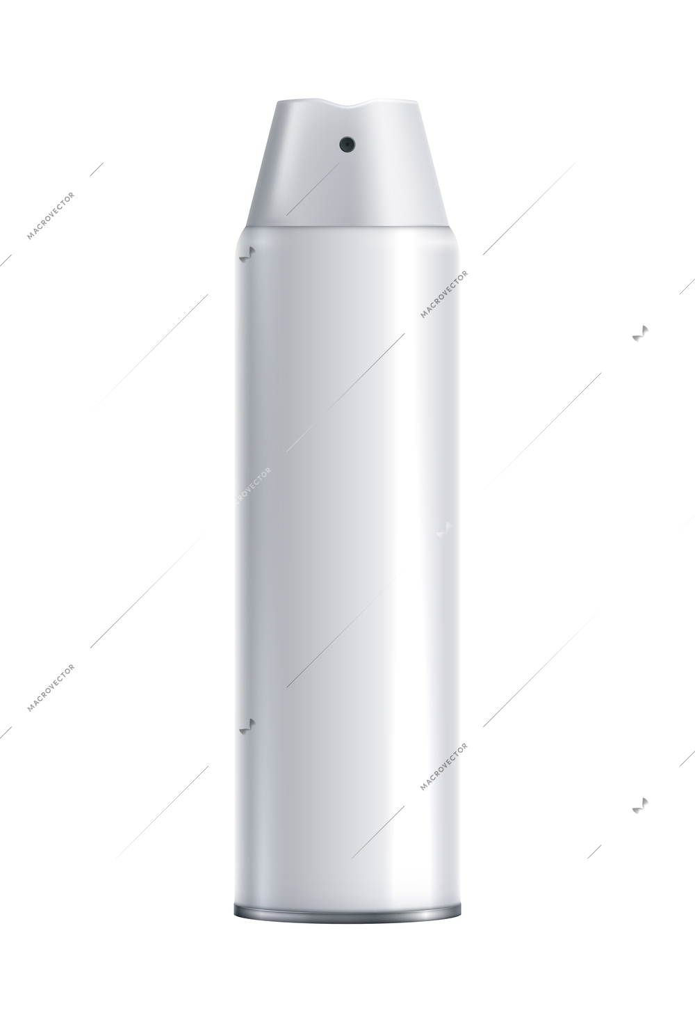 Blank deodorant spray bottle mockup realistic vector illustration