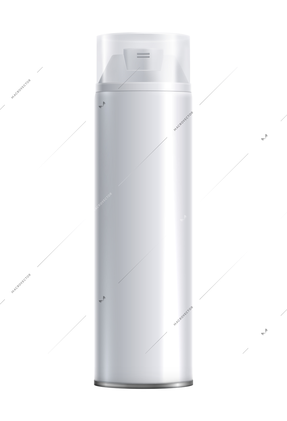Blank shave foam packaging mockup on white background realistic vector illustration
