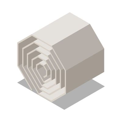 Metal industry isometric icon with complete item 3d vector illustration