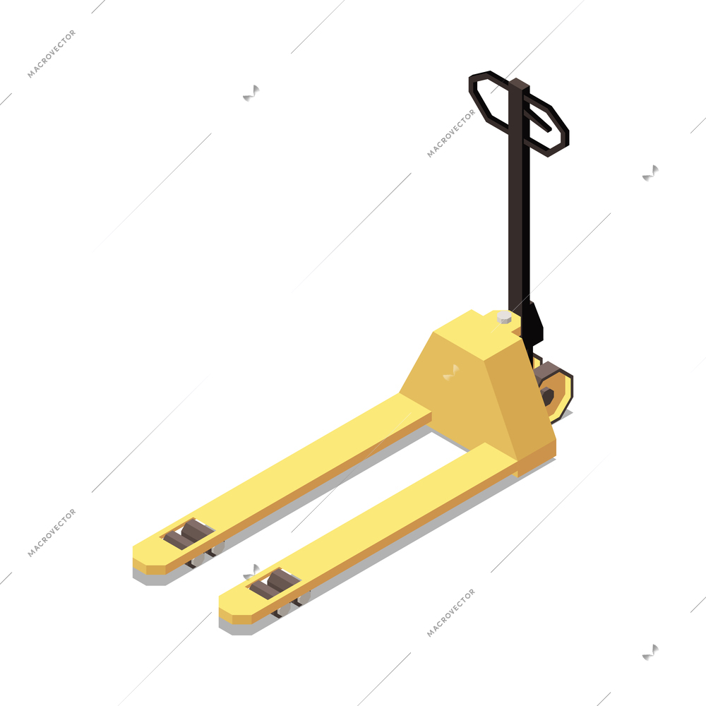 Hand pallet truck warehouse equipment isometric icon 3d vector illustration
