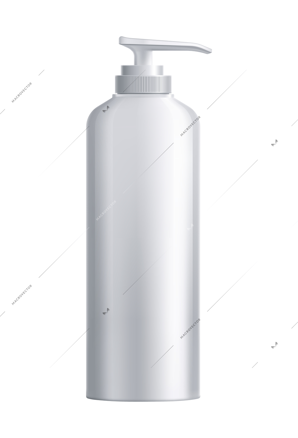 Realistic blank bottle with dispenser for hair conditioner shampoo or gel vector illustration