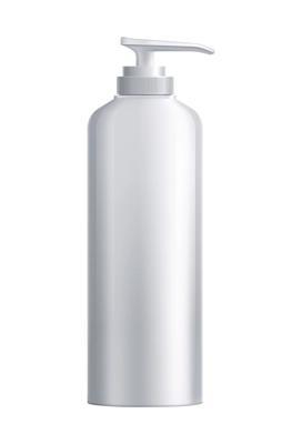 Realistic blank bottle with dispenser for hair conditioner shampoo or gel vector illustration