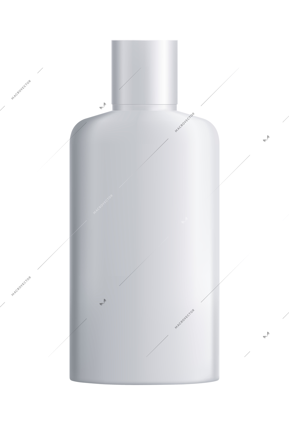 Blank cosmetic bottle mockup for gel shampoo lotion realistic vector illustration