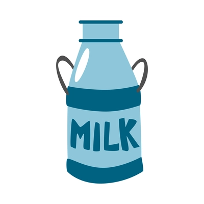 Milk can in flat style on white background vector illustration