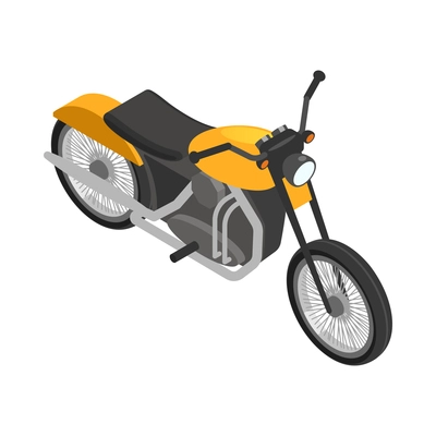 Modern motorcycle isometric icon 3d vector illustration