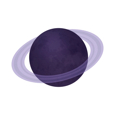 Saturn planet with rings isometric icon 3d vector illustration