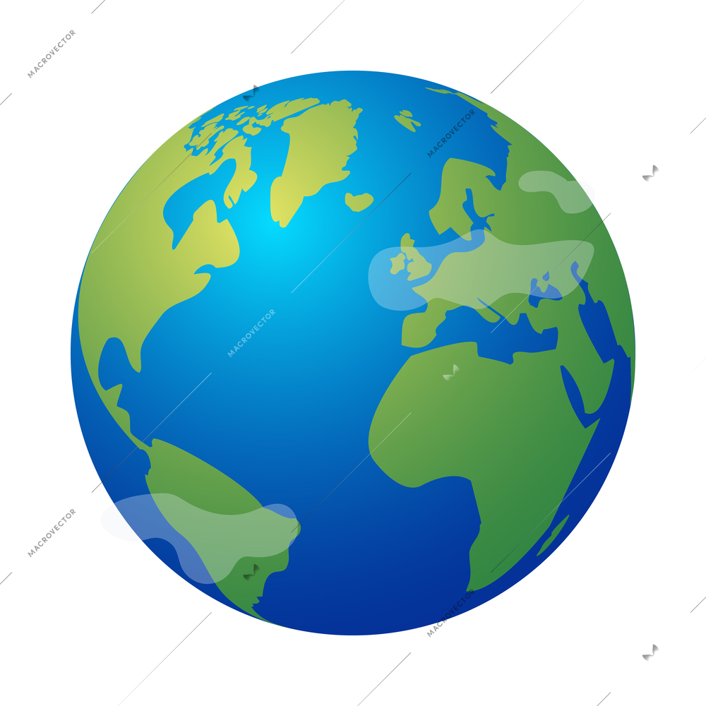 Isometric earth planet icon on white background 3d vector illustration