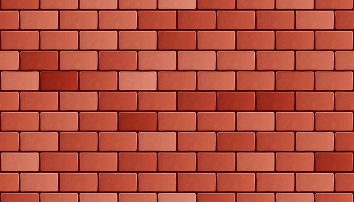 Realistic brick wall seamless pattern vector illustration