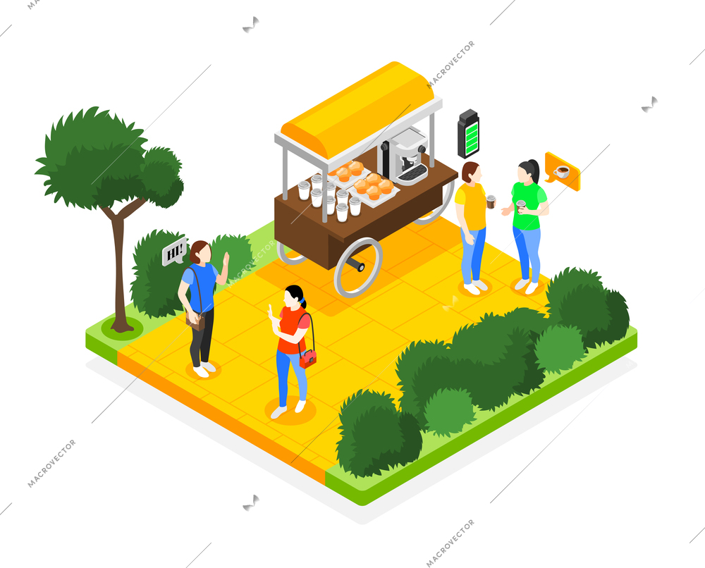 Introvert and extrovert people isometric composition with pastime symbols vector illustration