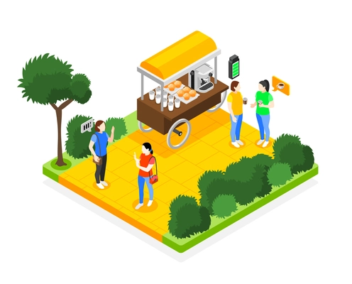 Introvert and extrovert people isometric composition with pastime symbols vector illustration