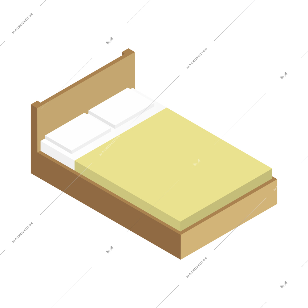 Furniture interior elements isometric composition with isolated furnishing icon on blank background vector illustration