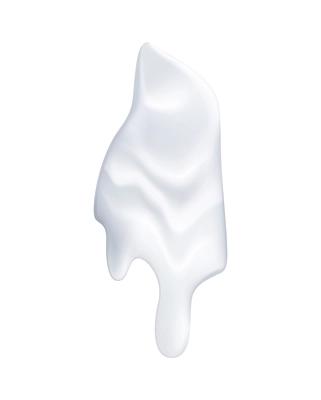 Milk yoghurt blots drips realistic composition with isolated spots of white liquid on blank background vector illustration