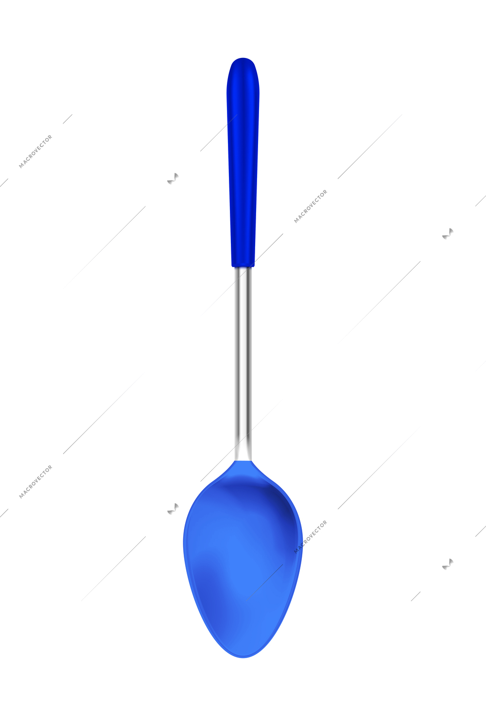 Cooking tools plastic realistic composition with isolated image of single kitchen utensil on blank background vector illustration